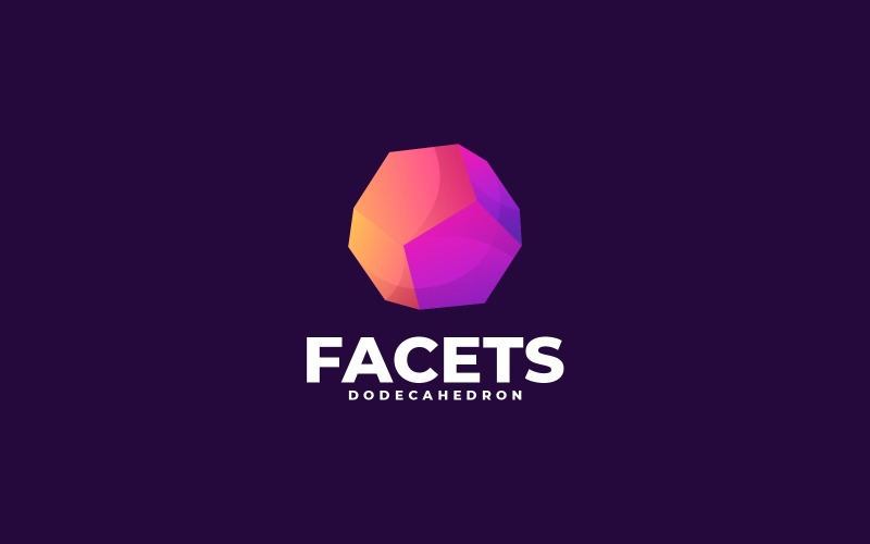 Facets Gradient Colorful Logo Logo Template
