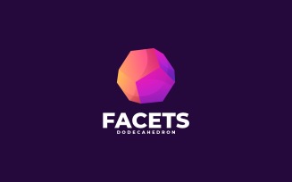 Facets Gradient Colorful Logo