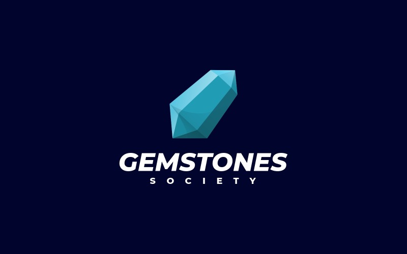 Gemstone Gradient Logo Style Logo Template