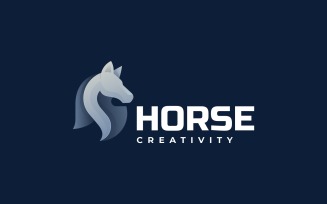 Horse Gradient Logo Design