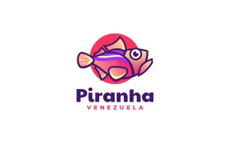 Piranha Color Mascot Logo