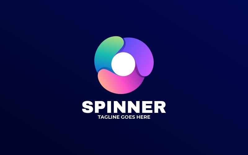Spin Gradient Colorful Logo Logo Template