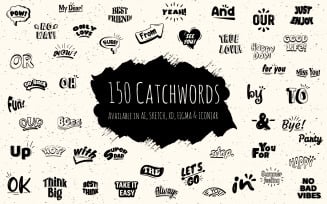 150 Catchwords – Glyph Vectors