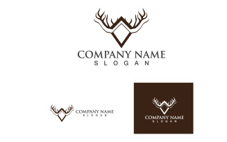 Deer Horn Template Logo And Symbol Vol10