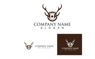 Deer Horn Template Logo And Symbol Vol13