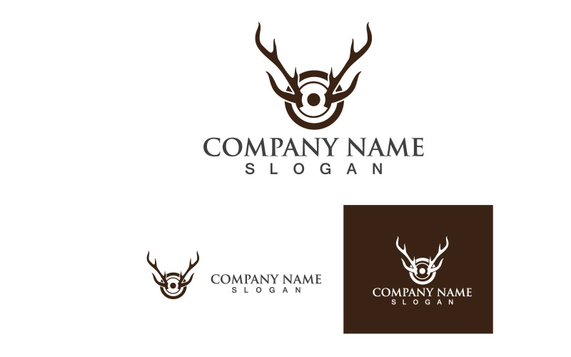 Deer Horn Template Logo And Symbol Vol13 Logo Template