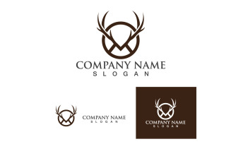 Deer Horn Template Logo And Symbol Vol14