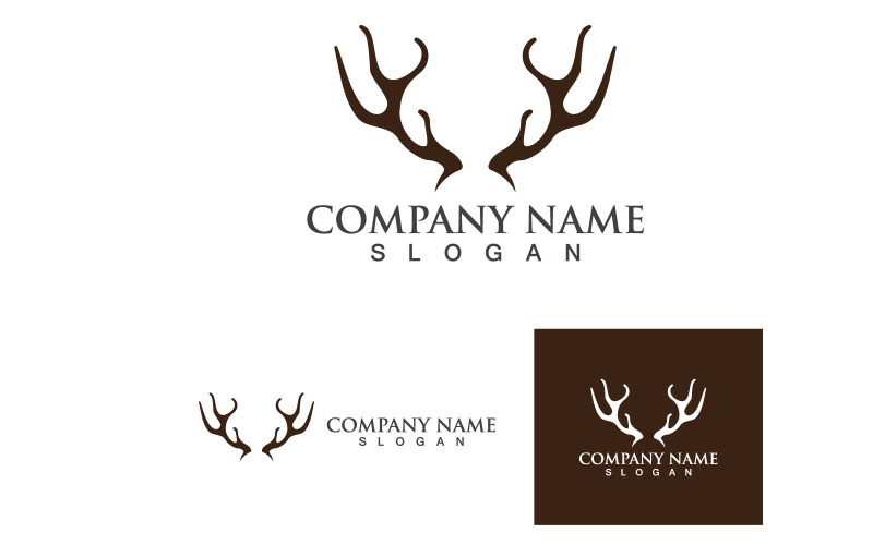 Deer Horn Template Logo And Symbol Vol5 Logo Template