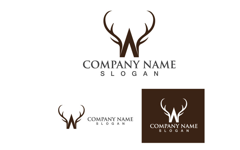 Deer Horn Template Logo And Symbol Vol7 Logo Template