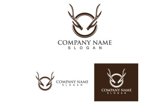 Deer Horn Template Logo And Symbol Vol8