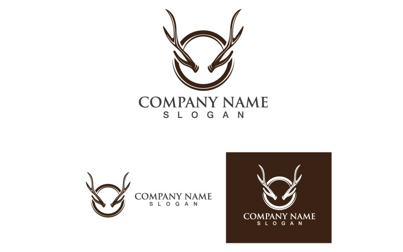 Deer Horn Template Logo And Symbol Vol8 Logo Template
