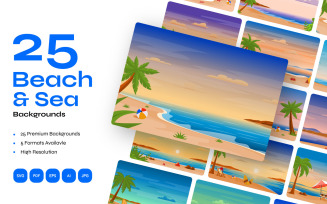 25 Sea and Beach Backgrounds
