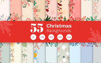 55 Christmas Background Vectors