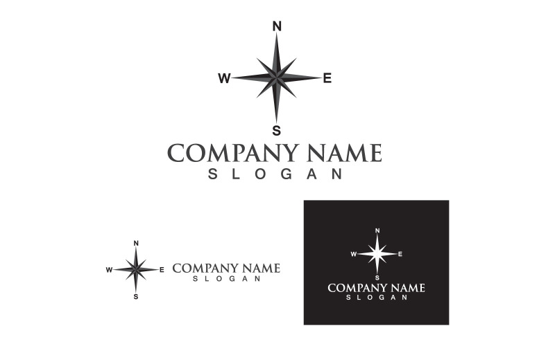Compass Logo and Symbol Vector V6 Logo Template