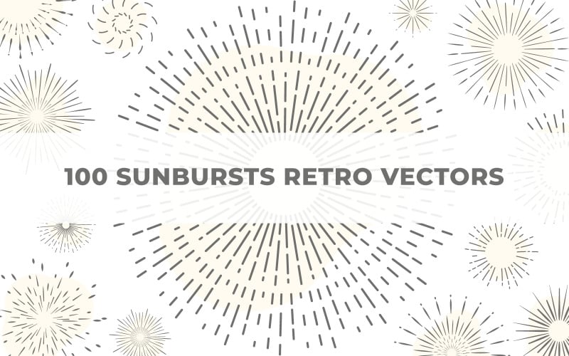 100 Free Sunbursts Vectors Pattern