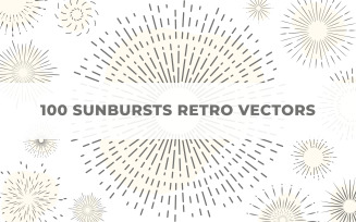 100 Free Sunbursts Vectors