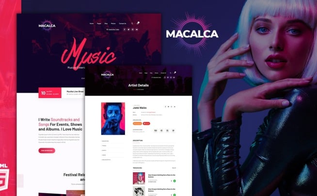 HTML Website Templates for Music Websites 🎹 Monster ONE