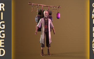 Old man (MERCHANT) Rigged 3dcharacter