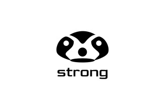 Strong Penguin Robot Logo