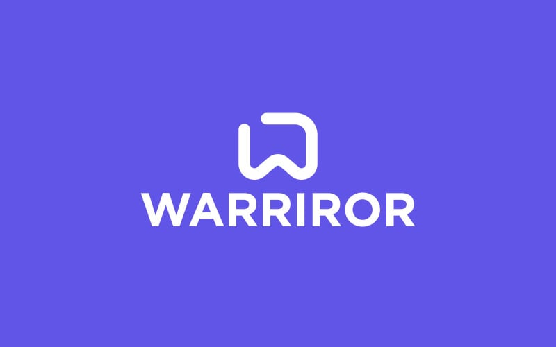 warrioror W Letter Logo Design Template Logo Template