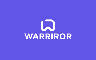 warrioror W Letter Logo Design Template