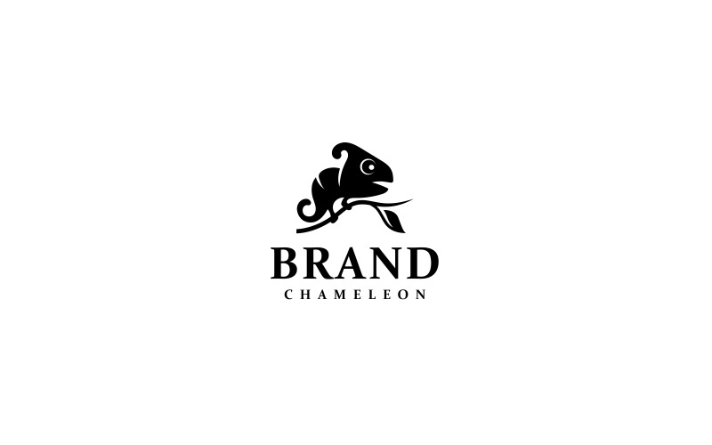 Chameleon on Branch Logo Template
