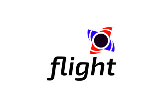 Dynamic Flight Air Plane Logo