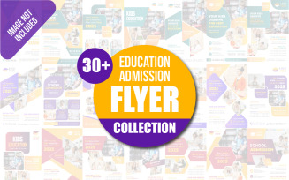 Education admission flyer template Collection V2