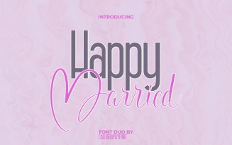 Happy Married Elegant And Sweet Font Duo