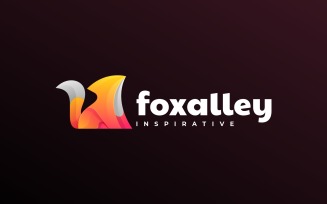 Little Fox Gradient Logo Template