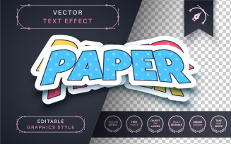 Paper Layer - Editable Text Effect, Font Style, Graphics Illustrations