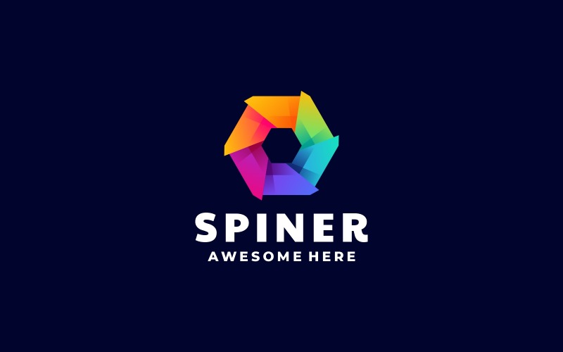 Spin Gradient Colorful Logo Style Logo Template