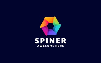 Spin Gradient Colorful Logo Style