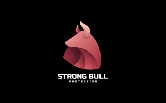 Strong Bull Head Gradient Logo