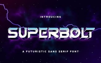 SUPERBOLT - Futuristic Sans Font