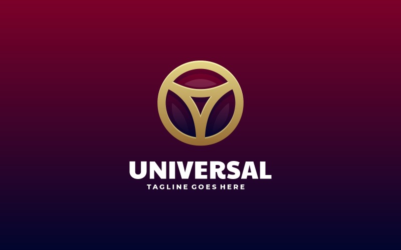 Universal Line Luxury Logo Logo Template
