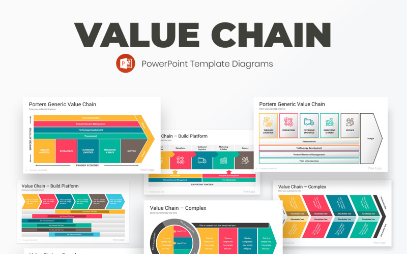 Value Chain PowerPoint Diagrams Template PowerPoint Template