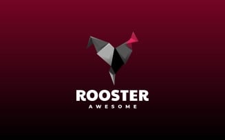 Rooster Origami Logo Template