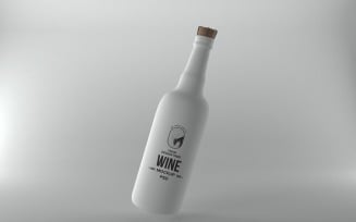 A White bottle Mockup isolated on a white background