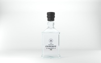 3D render of a bottle isolated on a white Glass Bottle background