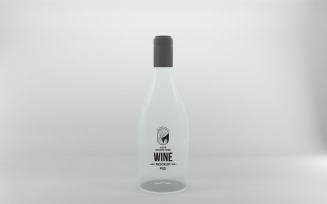 3d render of a clear bottle with a cork lid isolated on white background