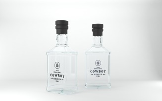 3D render of a Two bottle isolated on a white background