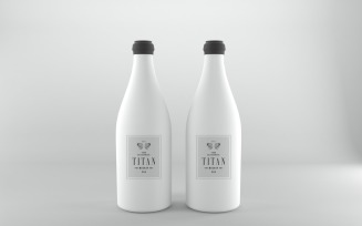 3D render of a Two White bottles isolated on a white background