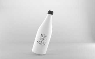 3D render of a White bottle isolated on a white background