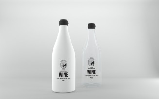 3D render of a White bottle with Black Cap isolated on a white background