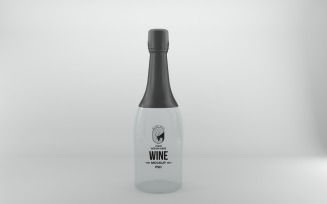 3d render of black long bottles isolated on white background