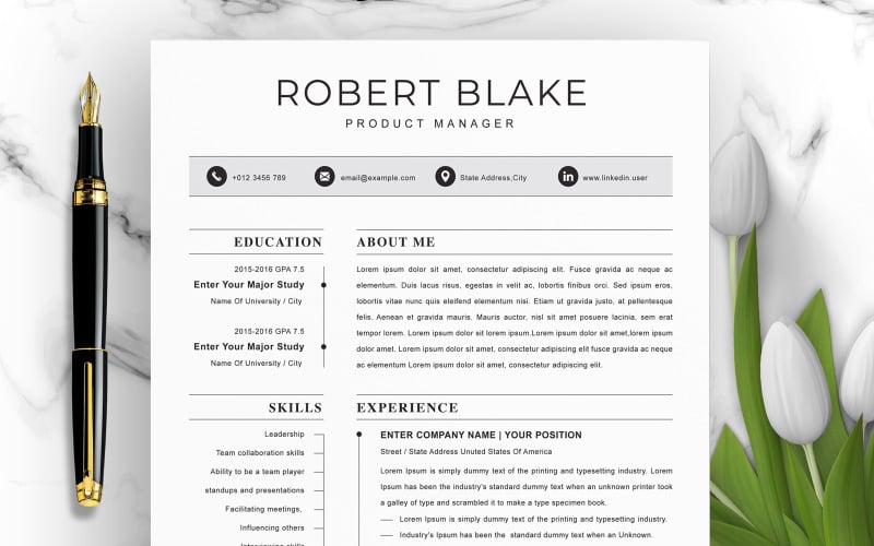 Robert / Clean Resume Template