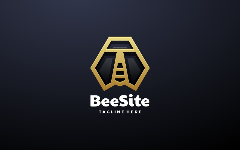 Bee Line Art Logo Template