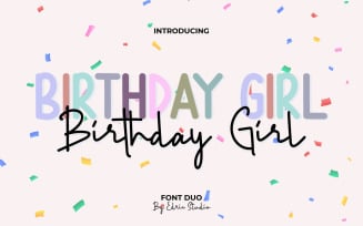 Birthday Girl Fun And Cheerful Font Duo
