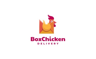 Box Chicken Simple Color Logo